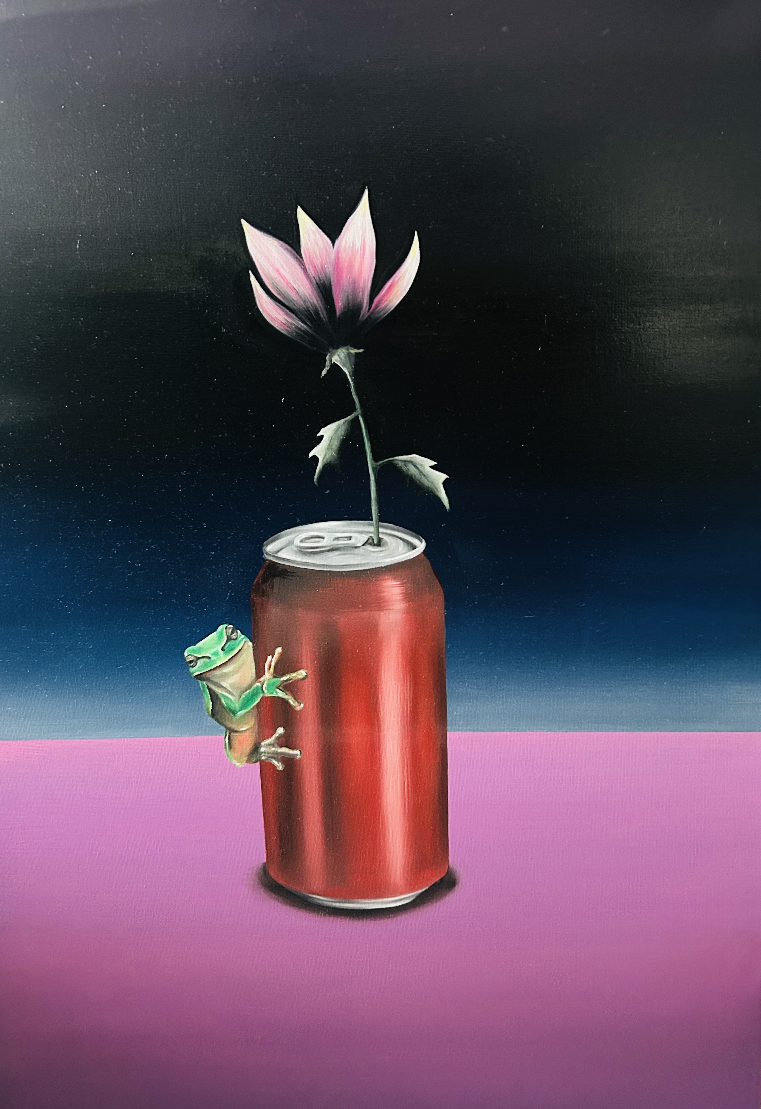 Still Life with Trash and Frog